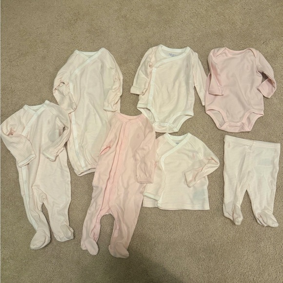 Ralph Lauren Baby 7-Piece Set - Light Pink and White 0-3M - Picture 1 of 4